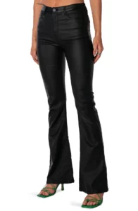 Edikted Faux Leather Flare Leg Pants at Nordstrom