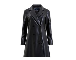 French Connection – Crolenda Long Sleeve Faux Leather Blazer Minidress