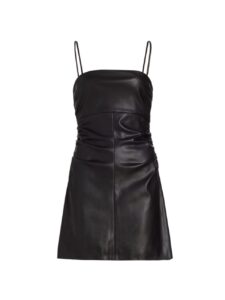 Proenza Schouler – Ruched Faux Leather Mini Dress